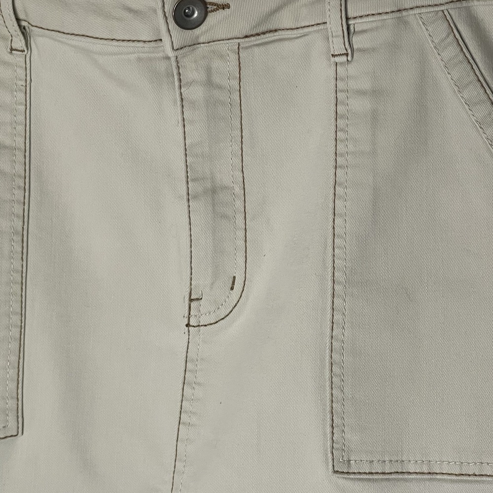 Y2K EST 1946 Denim Khaki/Tan Cotton Blend Women's Size 10 Straight Skirt - Picture 3 of 8